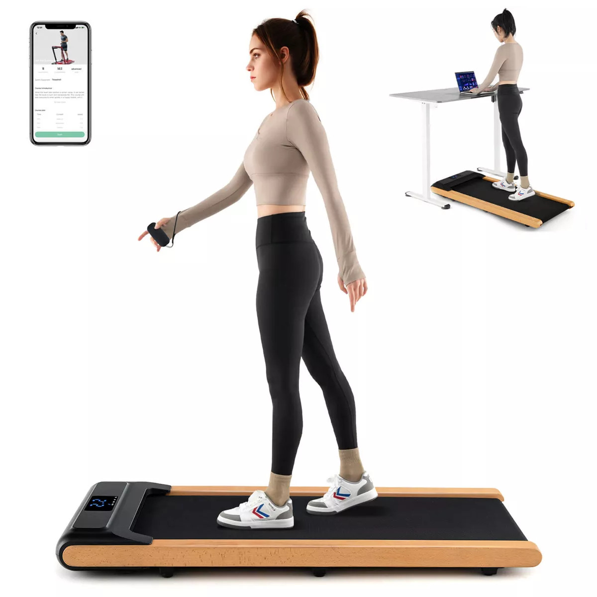 Superfit 3-in-1 Walking Pad Under Desk Treadmill with Remote Smart APP Control LED Display | Target