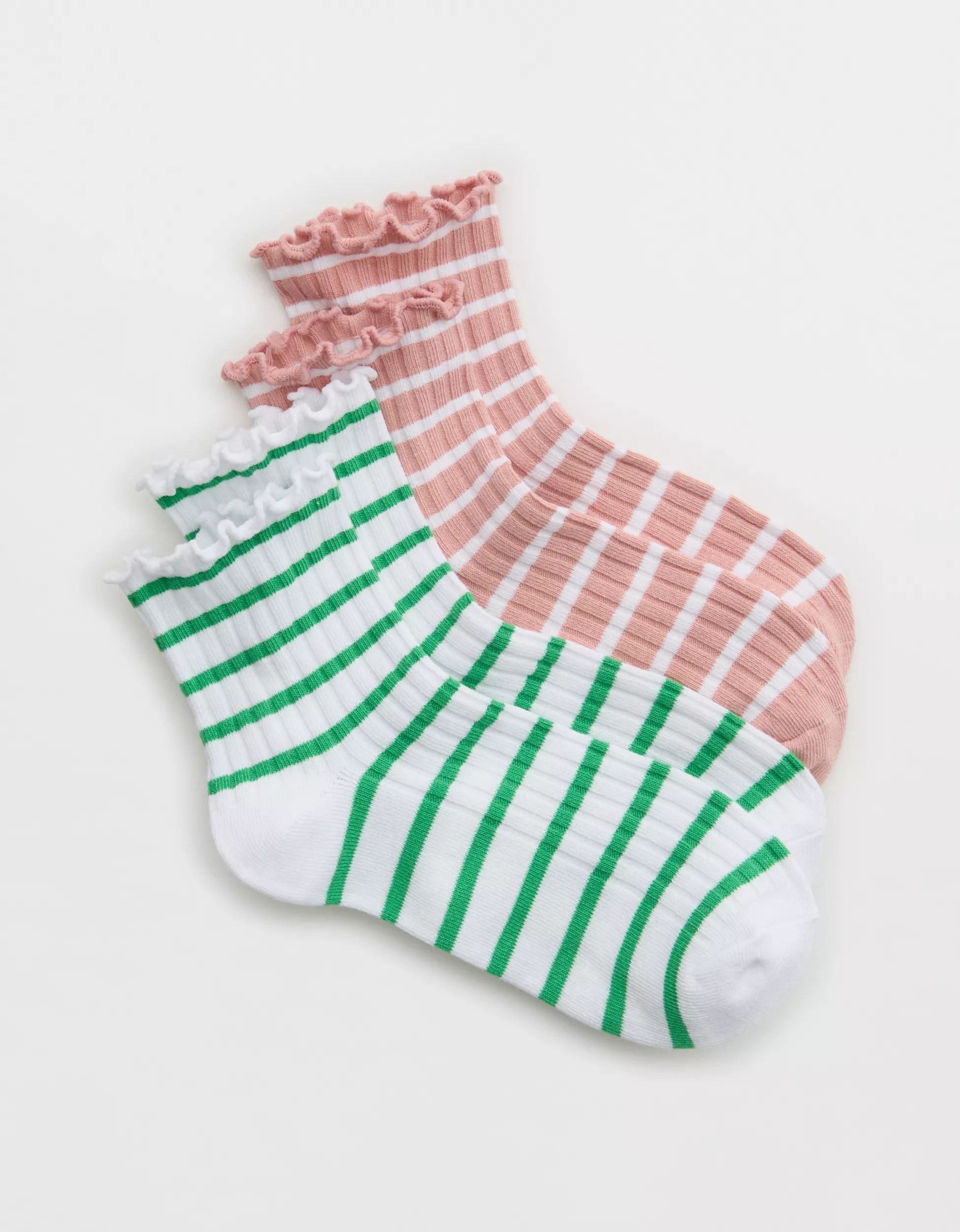 Aerie Lettuce Edge Bobby Sock 2-Pack | Aerie