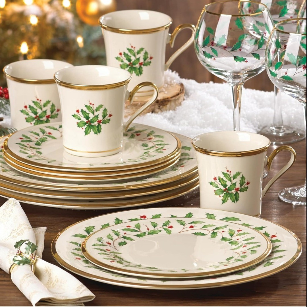 Searching for the perfect holiday dinnerware set?✨This stunning Christmas dinnerware with holly and berries, gold-rimmed details, and classic ivory finish is giving the most timeless and vintage holiday tablescape vibes. 🎄🍽️  Amazon Black Friday deal!
#ChristmasDinnerware #HolidayDinnerware #HollyBerryPlates #GoldRimDishes #HolidayTableSetting #ChristmasTablescape #HolidayHostingIdeas #FestiveTableDecor #ChristmasHomeDecor #HolidayEntertaining #WinterTablescape #ElegantHolidayDecor #TablescapeInspiration #ChristmasKitchenStyle #HolidayDishware #VintageChristmasDecor #EntertainingInStyle

#LTKHoliday #LTKSeasonal #LTKHome