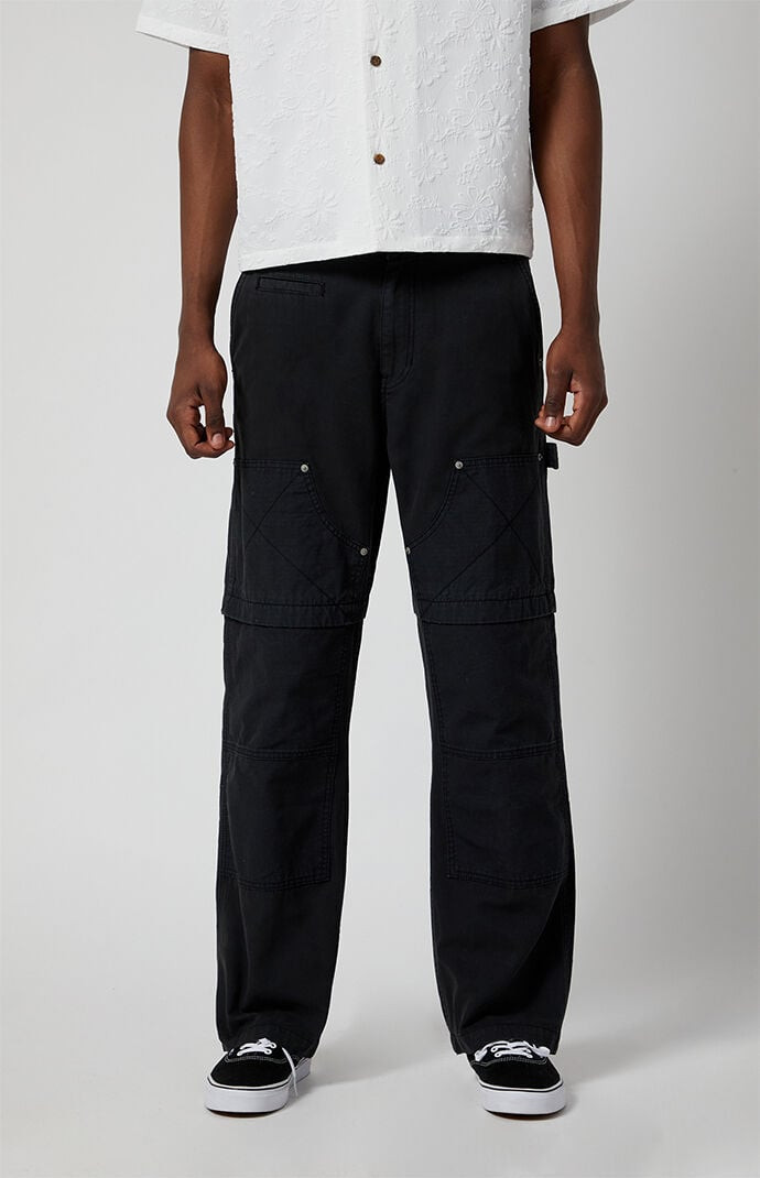Men's Black Baggy Carpenter Cargo Pants - Size 31 | PacSun