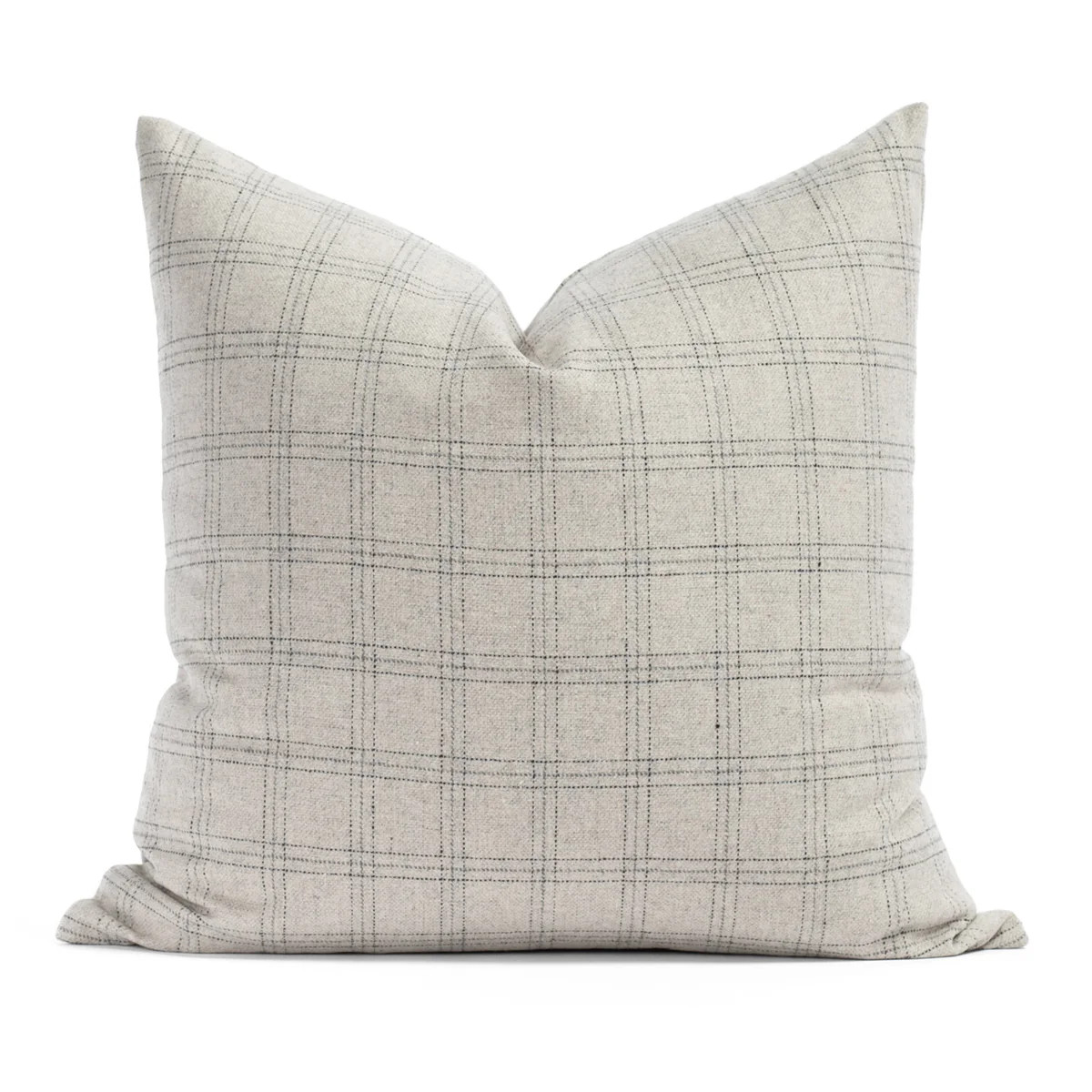 Dorset Plaid 20x20 Pillow, Light Grey | Tonic Living