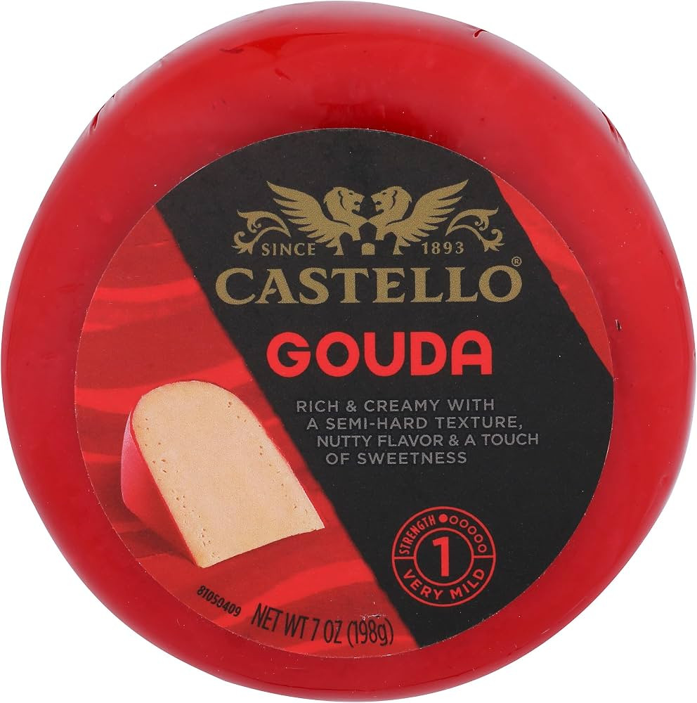 Castello Gouda Cheese Red Wax Round, 7 oz | Amazon (US)