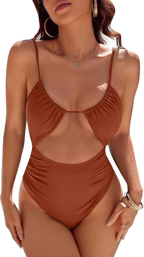 Blooming Jelly Womens One Piece Swimsuit Tummy Control Bathing Suit Sexy Slimming Flattering Cute... | Amazon (US)