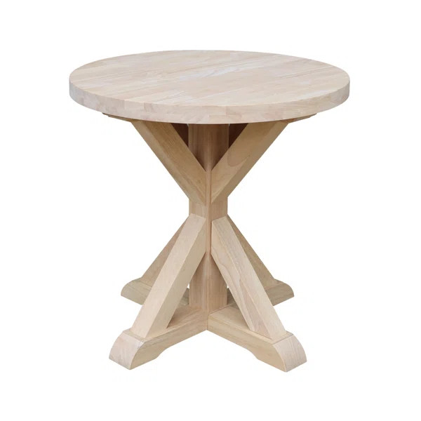 Philippine 26.25'' Tall Solid Wood Cross Legs End Table | Wayfair North America