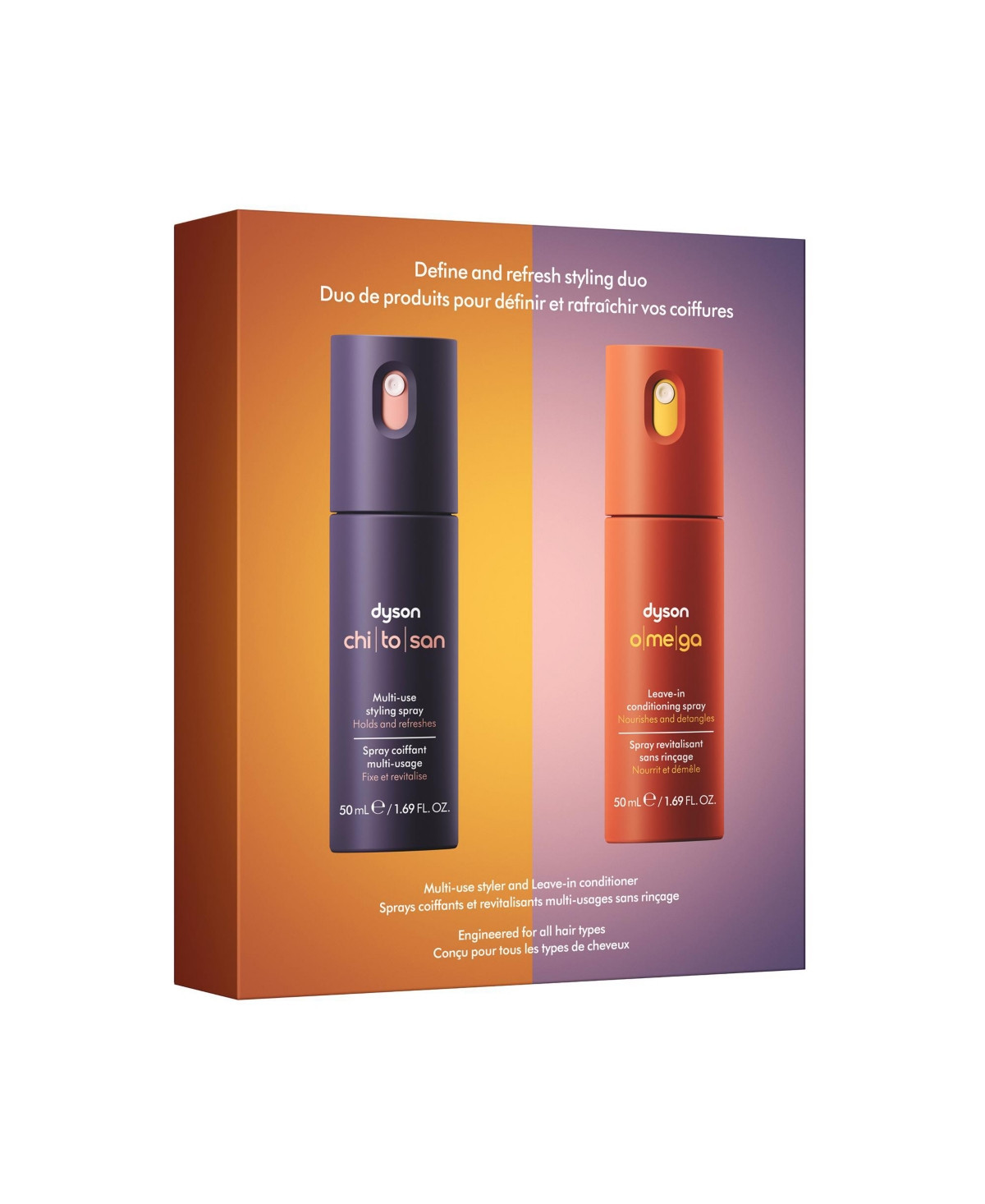 Dyson Omega Leave-in conditioning spray (50mL) and Dyson Chitosan Multi-use styling spray (50mL) | Macy's