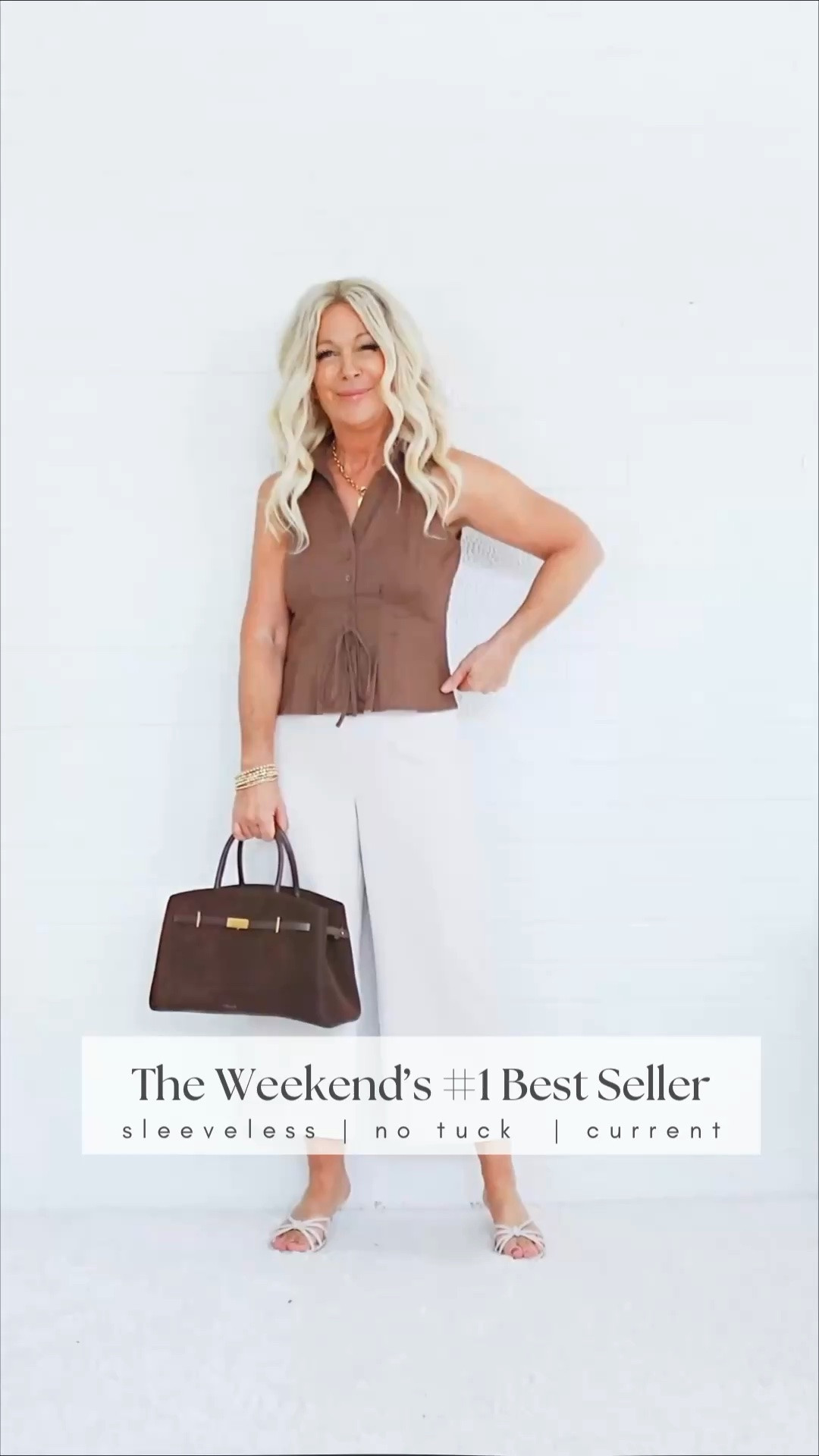 The Weekend’s #1 Best Seller

You ladies spoke — and you made this the #1 best seller of the weekend. 🤎

And it's almost gone.

This mocha no-tuck top is moving fast — three completely different looks, one top, zero tucking required.

And yes — it's sleeveless. Because midlife women aren't hiding their arms. We're owning them. 💪✨

This is the top your wardrobe didn't know it was missing — and stock won't last long.

#LTKSeasonal #LTKOver40 #LTKPetite
