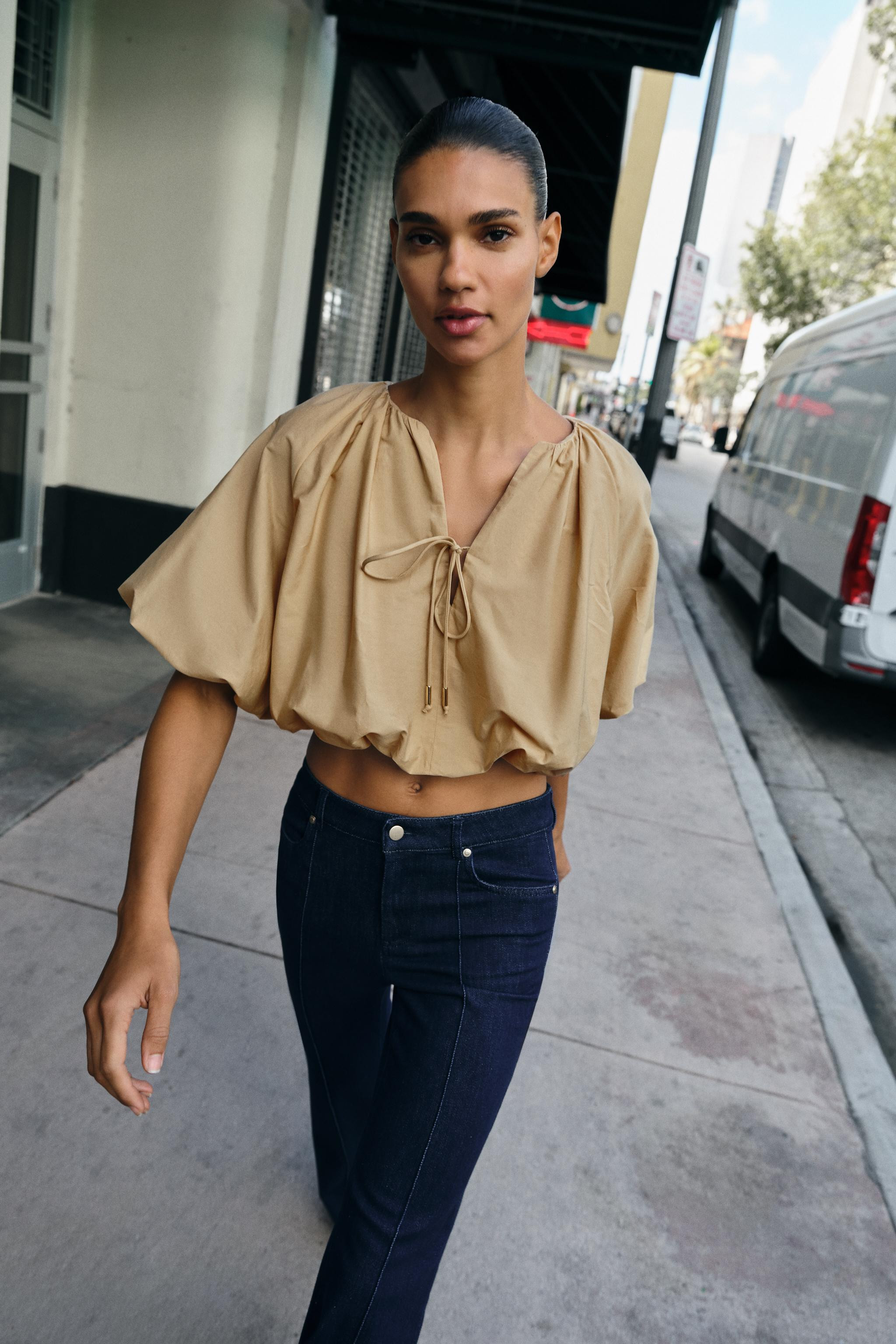 POPLIN BALLOON TOP | Zara AU