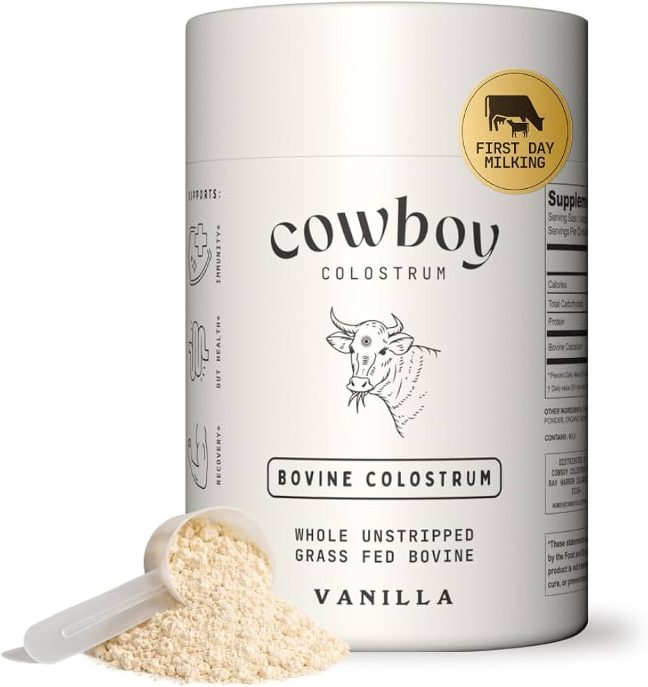Cowboy - The Exclusive 1st Milking, Whole, Grass Fed Colostrum Supplement for Full Body Health - ... | Amazon (US)