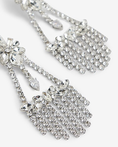 Rhinestone Embellished Chandelier Drop Earrings | Express