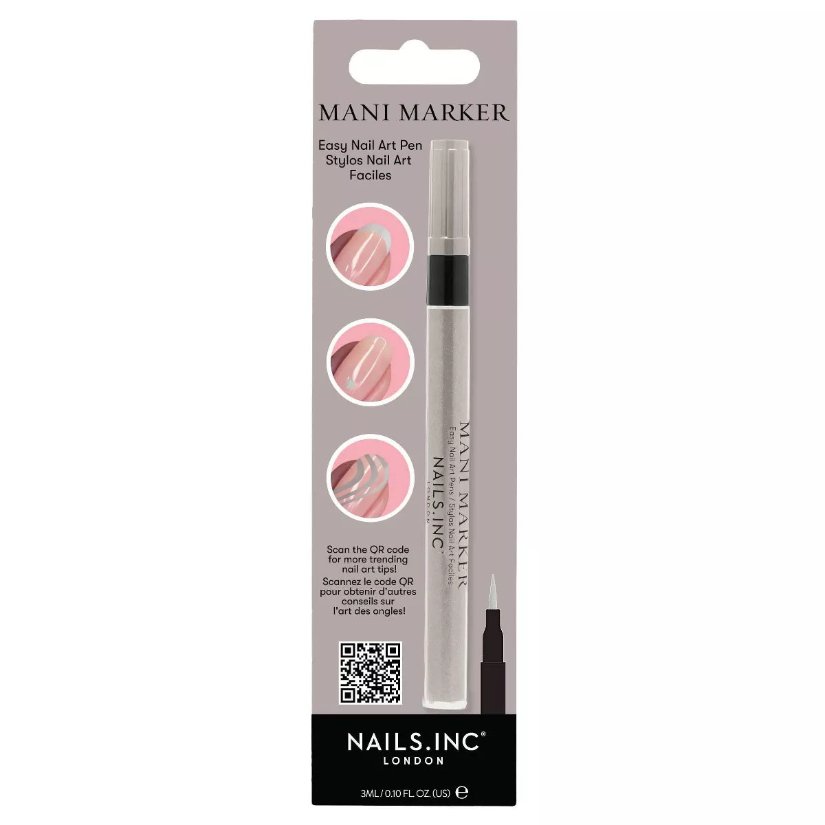 Nails Inc. Nail Art - Silver - 0.1 fl oz | Target