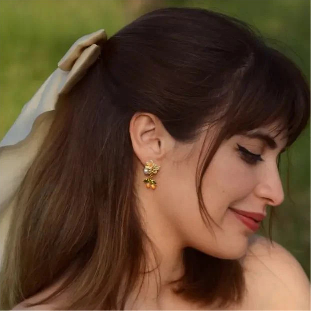 Orange Blossom Earrings | Selenichast