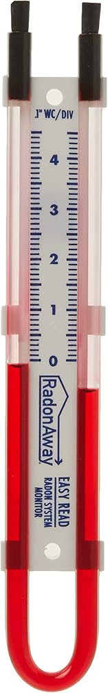RadonAway 50018 Easy Read Manometer, Red | Amazon (US)
