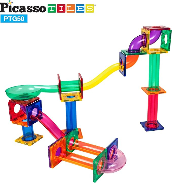 PicassoTiles Magnetic Marble Run Marbles for Kids Race Track Toy Set Marble Maze Sensory Toys for... | Amazon (US)