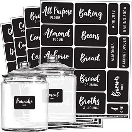 Talented Kitchen 128 Pcs Chalkboard Pantry Labels for Kitchen Organization Food Label Stickers for S | Walmart (US)