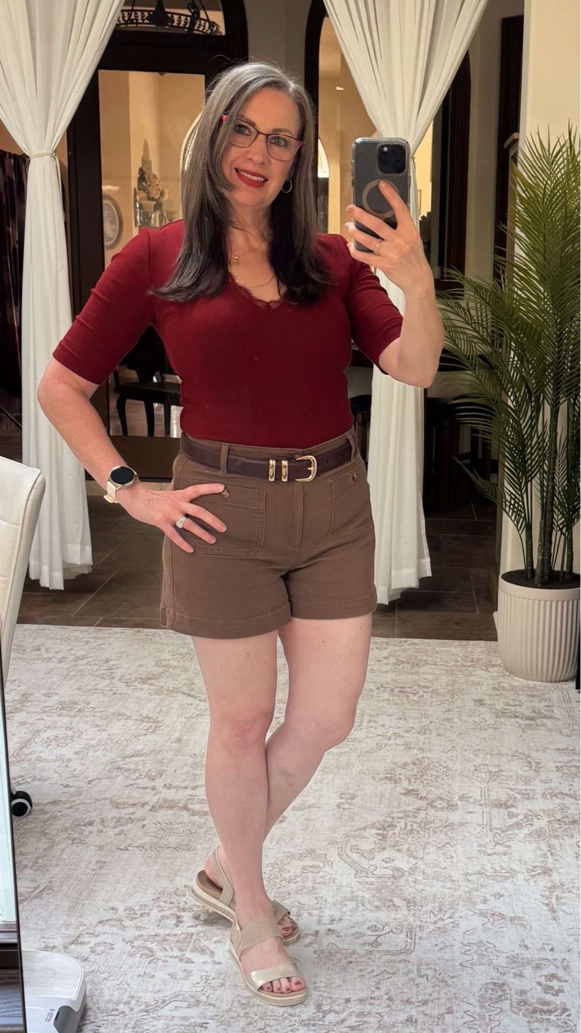 Autumn colors aren’t just for fall. 🍂☀️

One of the biggest misconceptions about seasonal color is that your palette determines when you can wear a color. It doesn’t—it helps you choose the colors that flatter you year-round.

For warmer months, I simply change how I wear my Autumn palette.

Here I paired a warm burgundy top with chocolate brown shorts, then kept everything else light with bare legs, neutral sandals and simple gold accessories.

The colors are still warm and rich, but the outfit feels completely appropriate for summer.

Your season is your palette—not your calendar. 🤎

#WearWhoYouAre #ColorAnalysis #AutumnColors #SummerStyle #LTKOver40 #LTKStyleTip

#LTKootd #LTKmomlife