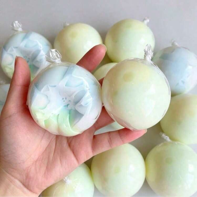 Handmade Crispy Shell Squishy Ball Slow Rebound Sensory Squeeze Toy, Wax Skin Texture Stress Relief Ball, Soft Clay Filled Aesthetic Desk Relaxation Toy With Satisfying Sound | SHEIN