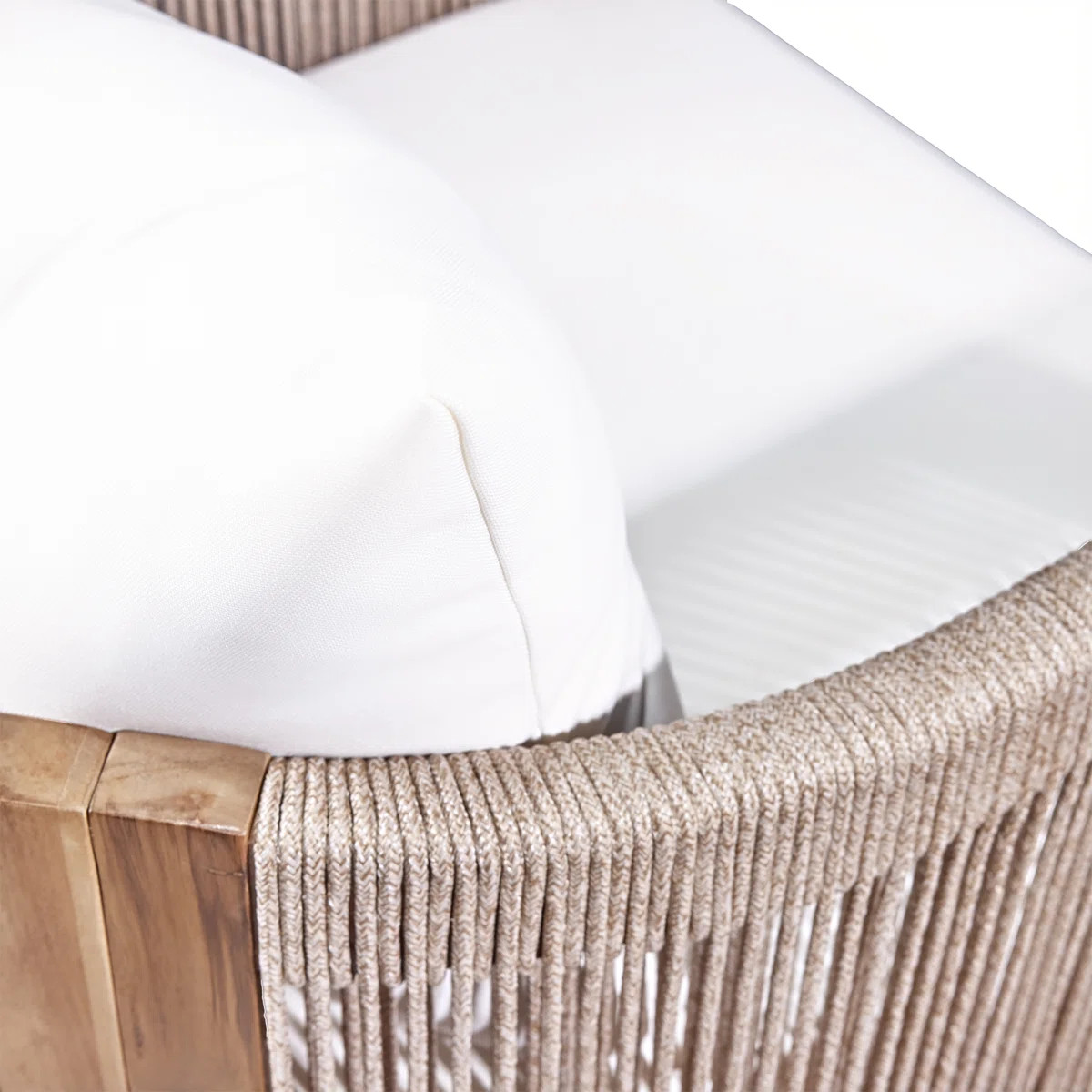 Keeton 7-Piece Modern Coastal Outdoor Dining Set With Acacia Wood Table And Rope-Wrapped Chairs W... | Wayfair North America