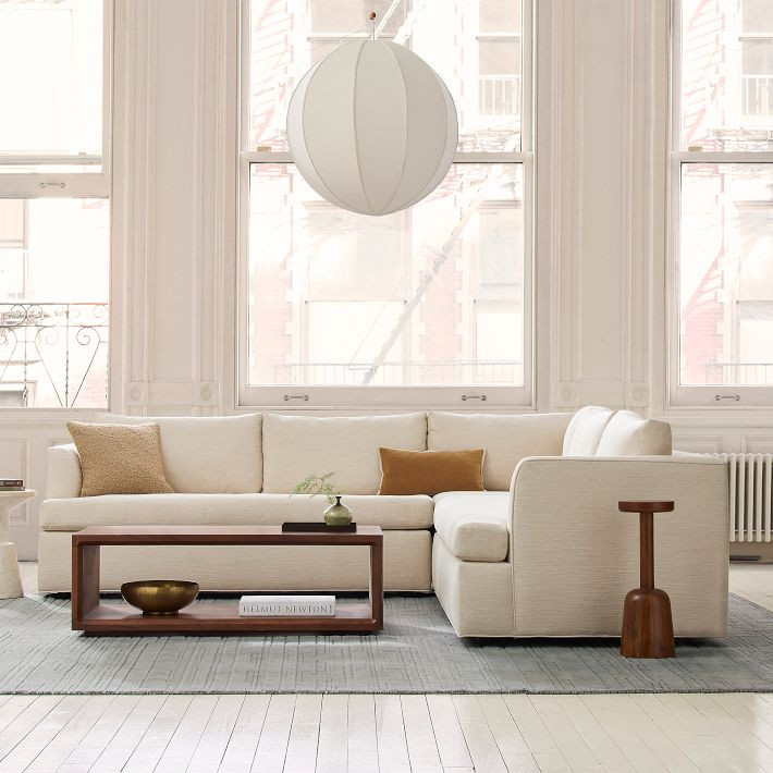 Dominick 3-Piece L-Shaped Sectional (112"&ndash;122") | West Elm (US)