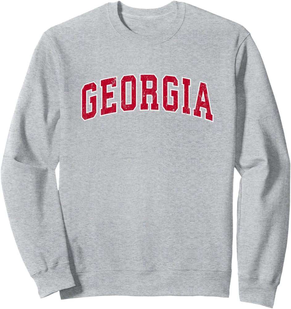 Georgia GA Vintage Sports Design Red Design Sweatshirt | Amazon (US)