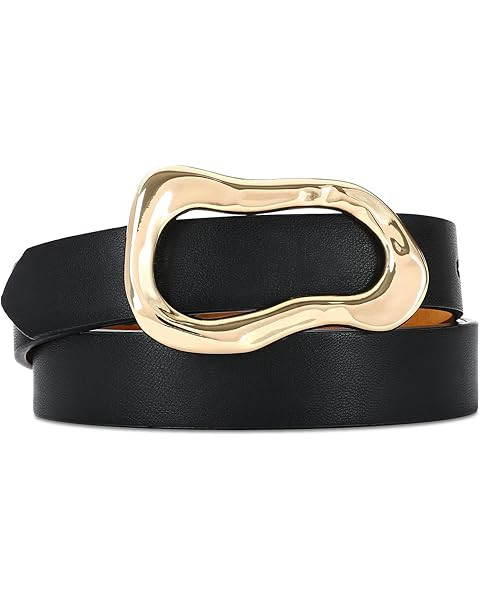 XZQTIVE Women Wide Elastic Waist Belt for Dresses Fashion Big Gold Buckle Stretchy Leather Waistb... | Amazon (US)