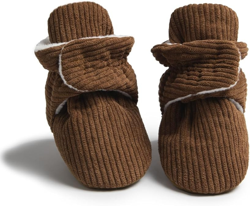 Meckior Newborn Infant Baby Girls Boys Warm Fleece Winter Booties First Walkers Slippers Shoes | Amazon (US)