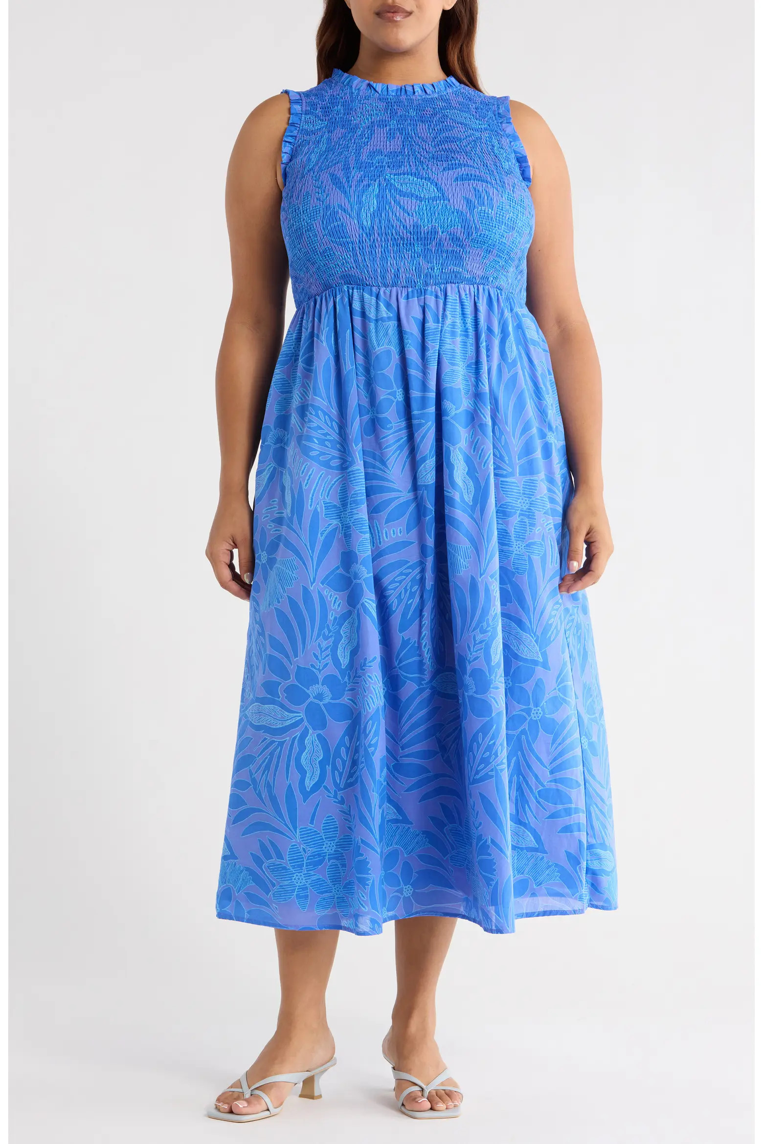 Floral Smocked Midi Dress (Women) | Nordstrom | Nordstrom