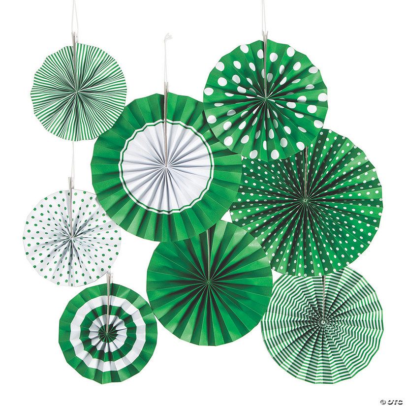 Hanging Paper Fan Assortment - 8 Pc. | Oriental Trading Company