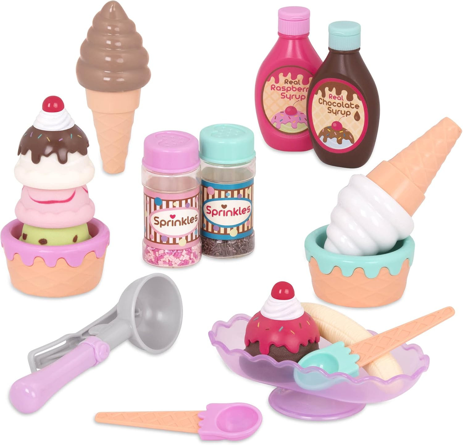 Battat- Play Circle- Toy Food – Ice Cream Set – Kitchen Accessories For Kids- Pretend Play- S... | Amazon (US)