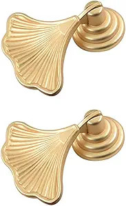 Furniture Knob Handles Golden Drop Pendant Pull Handle Fashion Ginkgo Leaf Shape Dresser Knobs fo... | Amazon (US)