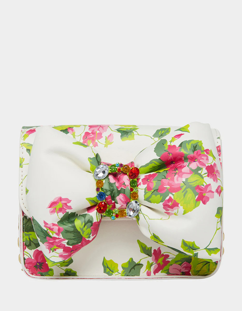 PUFF BOW CROSSBODY WHITE | Betsey Johnson