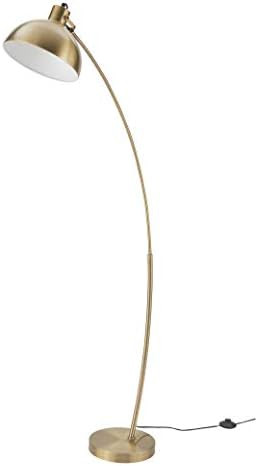 Archiology Arc Floor Lamp, Modern Adjustable Metal Floor Lamp with Antique Brass Shade for Living... | Amazon (US)