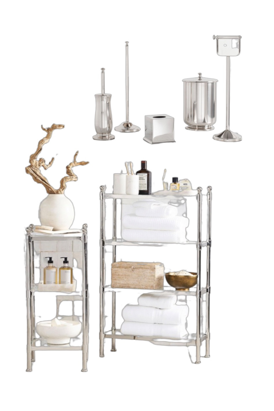 Polished nickel for the bathroom… timeless!  Psss...The larger tiered table is on sale…

#LTKsalealert #LTKunder100 #LTKhome