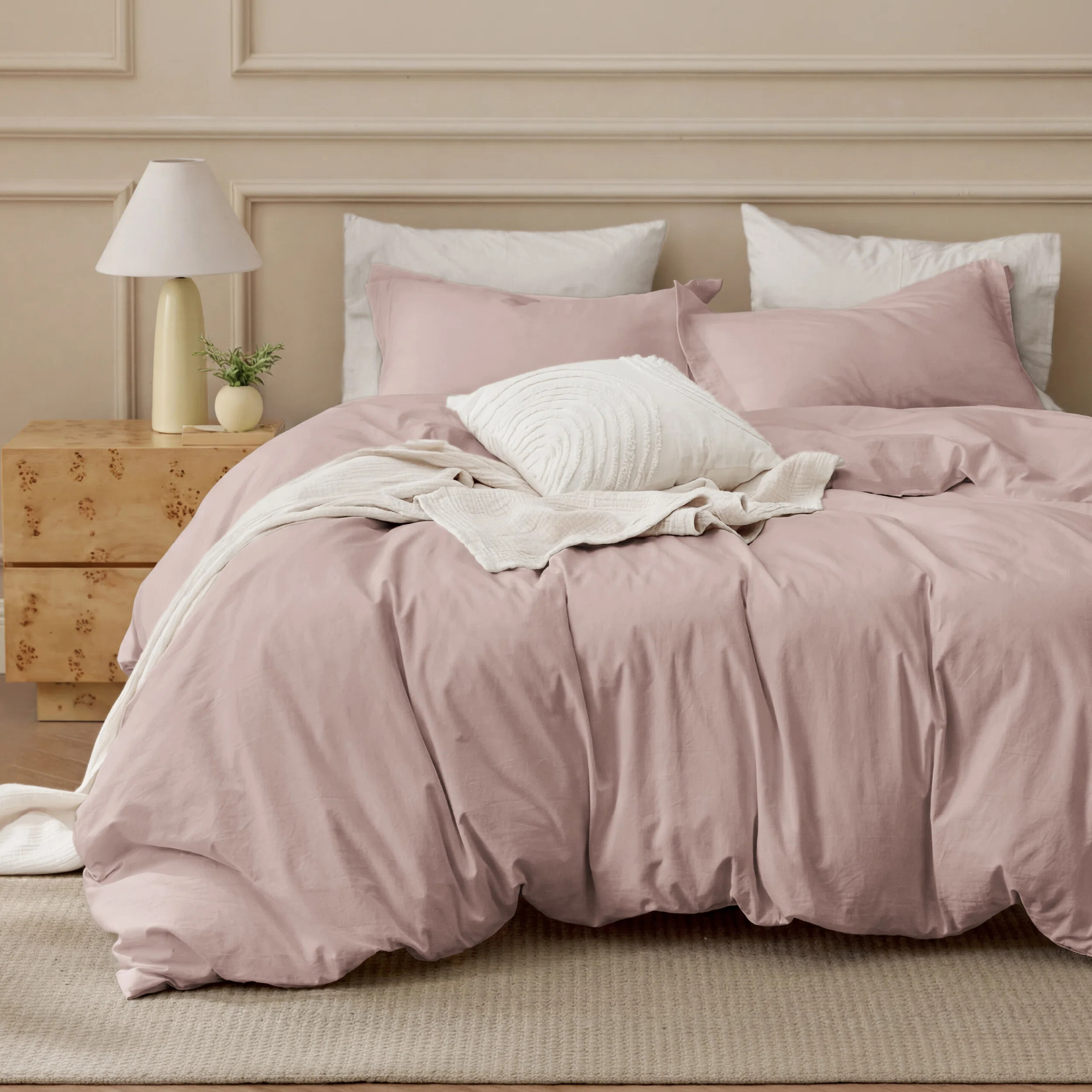 Bedsure 100% Muslin Cotton Duvet Cover Ultra-Soft, Breathable & Lightweight | Wayfair North America