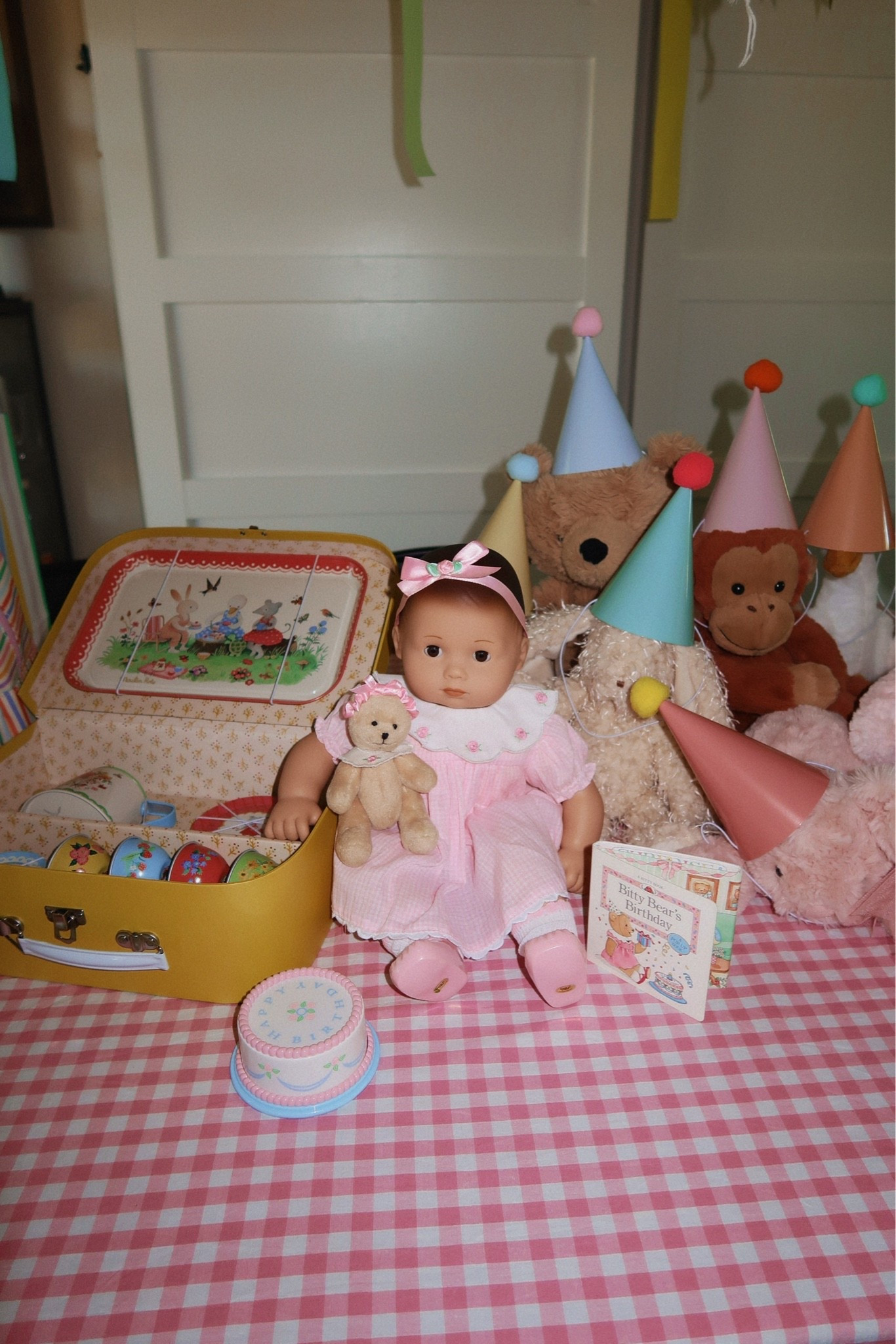 Linking the vintage tea set I got for Evelyn’s birthday! 🩷🩷 so obsessed with the animals and how whimsy it is 🥹🫖🐭 also linked the pink version which I almost grabbed for her! 

Her babydolls outfit is vintage — you can find on eBay! I will link to the bitty baby though 🥰

#LTKmomlife #LTKKids