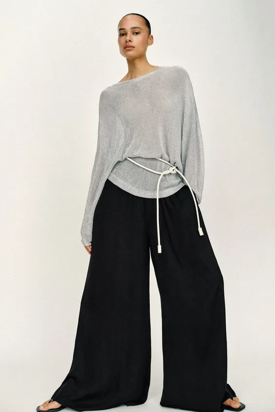 FLOWY WIDE LEG PANTS | Zara US