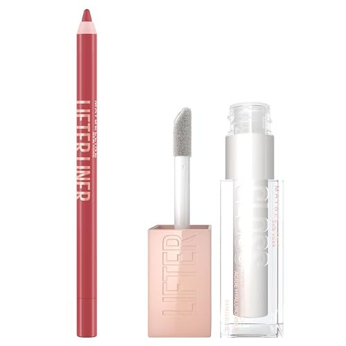 Maybelline Lifter Gloss and Lifter Liner Bundle, Lip Gloss and Lip Liner in Shades Pearl and Peaking, Pack of 2 | Amazon (US)