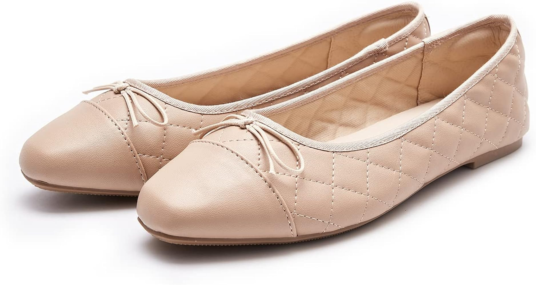 AFEETSING Women's Round Toe Ballet Flats Comfortable Bow Dressy Flats Shoes for Women | Amazon (US)