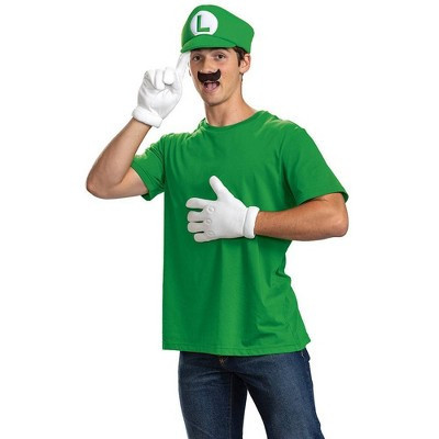 Nintendo Super Mario Luigi Adult Elevated Halloween Costume Accessory Kit One Size Fits Most | Target
