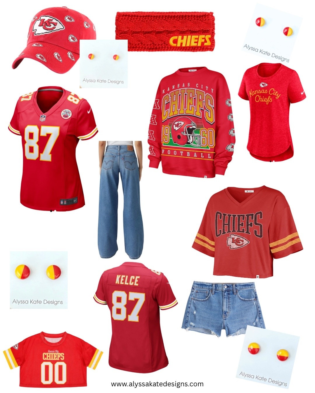 Game Day Chiefs Fits! Don’t forget your matching studs! www.alyssakatedesigns.com #gamedaylook #footballfan #cheifsfootball

#LTKGiftGuide #LTKootd #LTKActive
