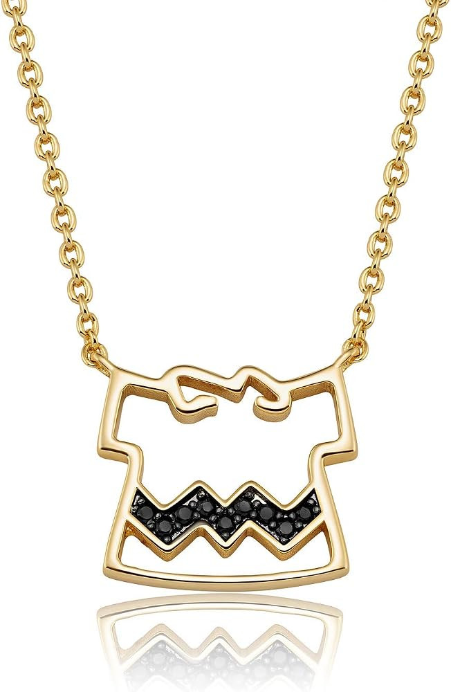 CRISLU Peanuts Charlie Brown's Shirt Necklace | Amazon (US)