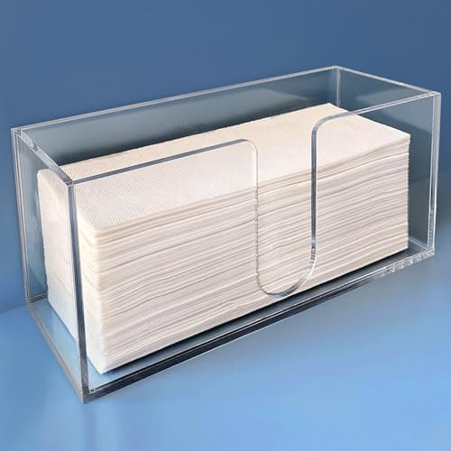 Acrylic Paper Towel Holder (5mm Acrylic) Paper Towel Dispenser Countertop-Bathroom, Kitchen (10.7... | Amazon (US)