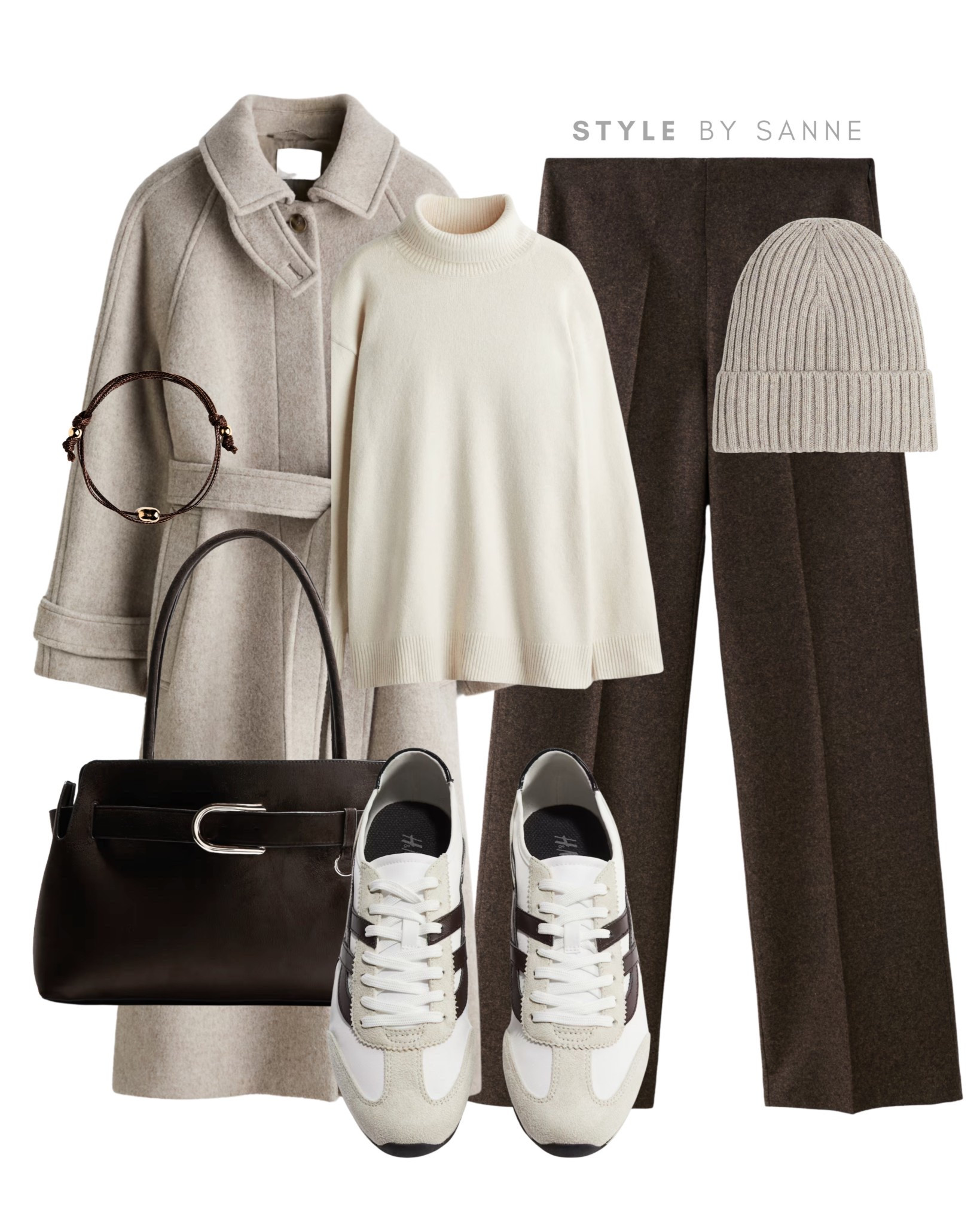 Minimal layers in rich neutrals ☕️
An oversized turtleneck knit and tailored trousers paired with retro sneakers and a dark leather bag for an effortlessly elevated look.
Tap to shop all pieces now! ✨


#LTKautumn #LTKwinter #LTKstyletip