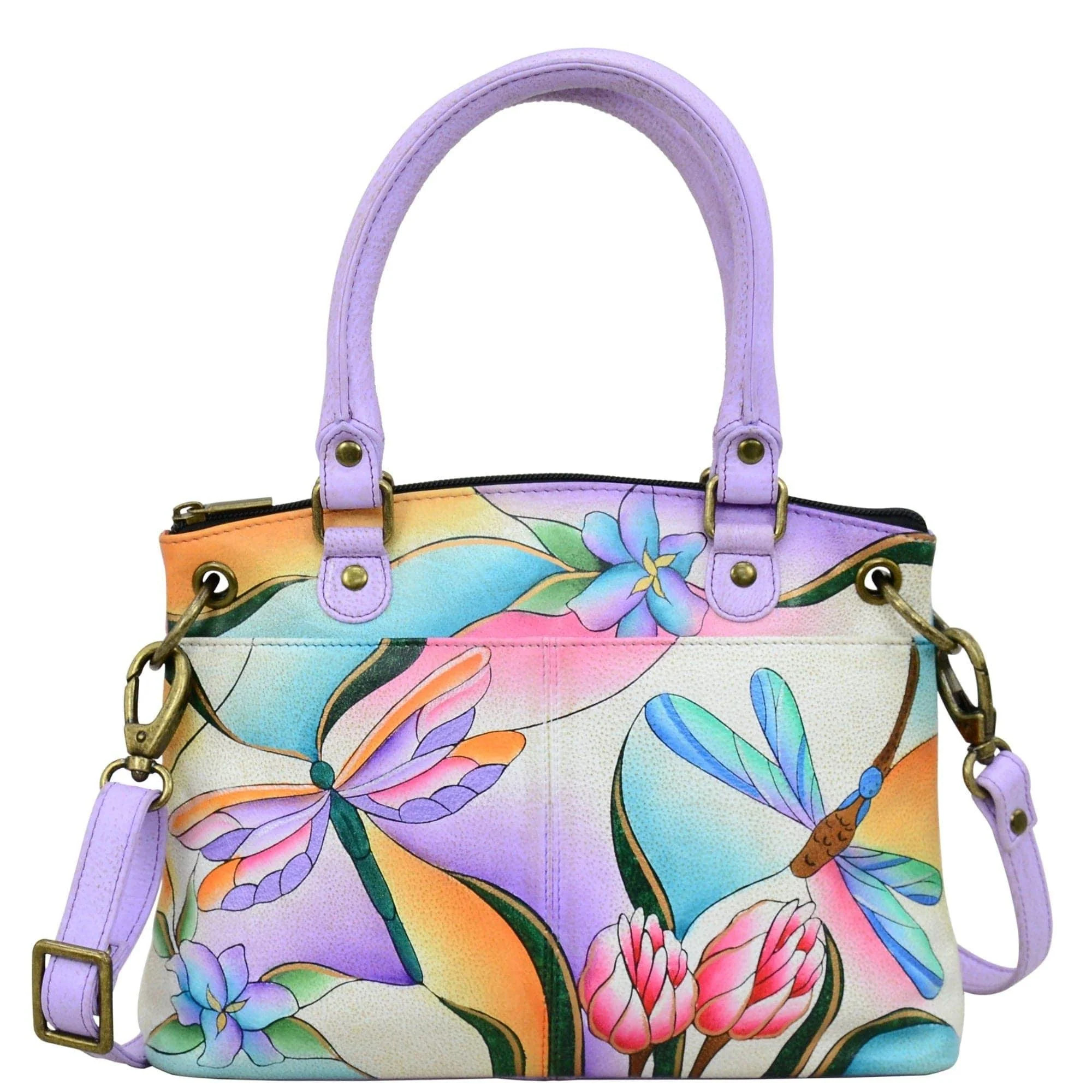 Leather Hand painted Small Satchel - 8252 | Anuschka 