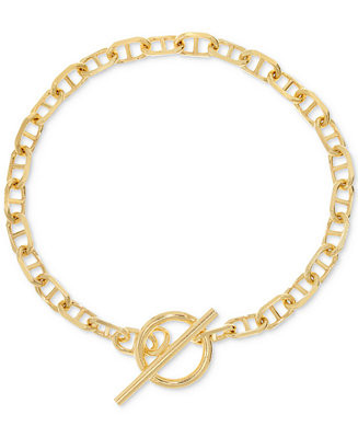Mariner Link Chain Toggle Bracelet in 14k Gold-Plated Sterling Silver | Macy's