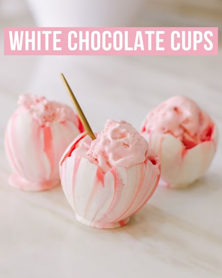 White Chocolate Dessert Cups! How cute are these? Perfect for spring baby or bridal showers, mothers day, and summertime ice cream sundaes! 

I made a few mistakes along the way so it was trial and error but I found a few tips on the Sugar Hero's website that were SUPER HELPFUL! See below!

TIPS
- Use water balloons (not regular balloons) because the shape is much easier to dip
- Dip into chocolate at least two times! If you just do one layer, it's too thin and will crack
- Freeze the tray you place them onto so the chocolate hardens fast and the balloons stand up right
- Freeze the chocolate covered balloons for 20+ minutes and pop while frozen to ensure they don’t break 


#LTKhome #LTKSeasonal #LTKparties