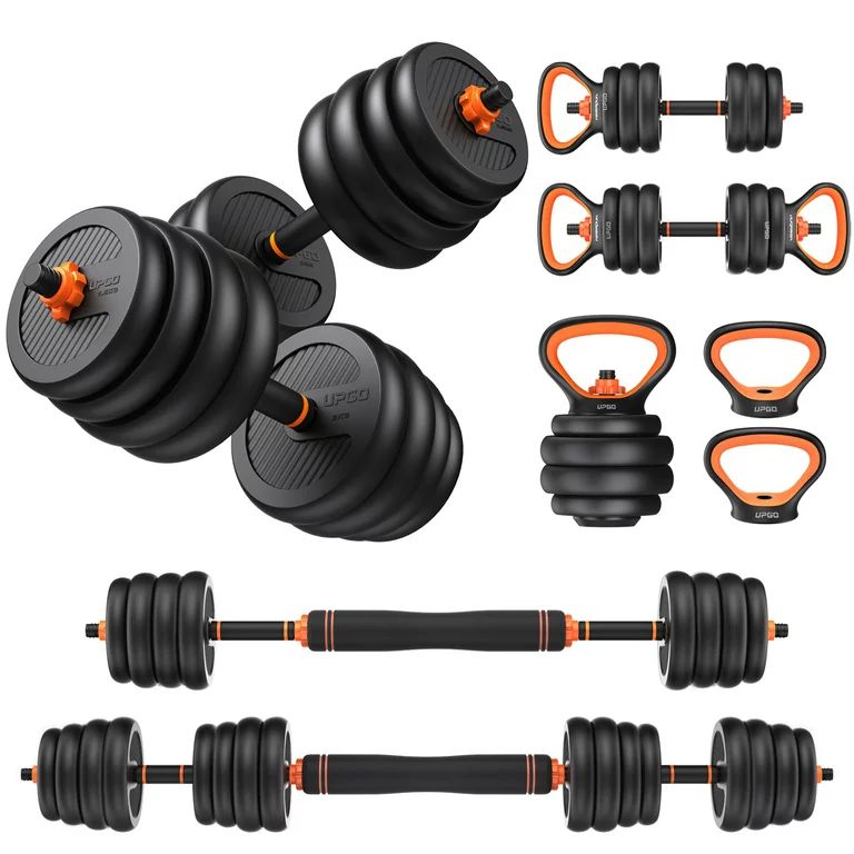 UPGO Adjustable Dumbbells, 70lbs Free Weight Set with Connector, 4 in1 Dumbbells Set Used as Barb... | Walmart (US)