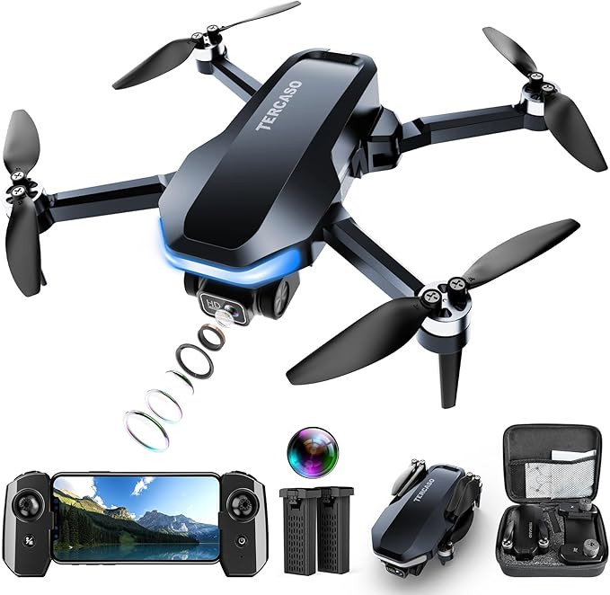 Drone with Camera for Adults, 2K HD Camera FPV Live Video, Foldable Remote Control Quadcopter, Br... | Amazon (US)