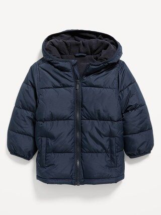 Water-Resistant Hooded Frost Free Puffer Jacket for Toddler Boys | Old Navy (US)