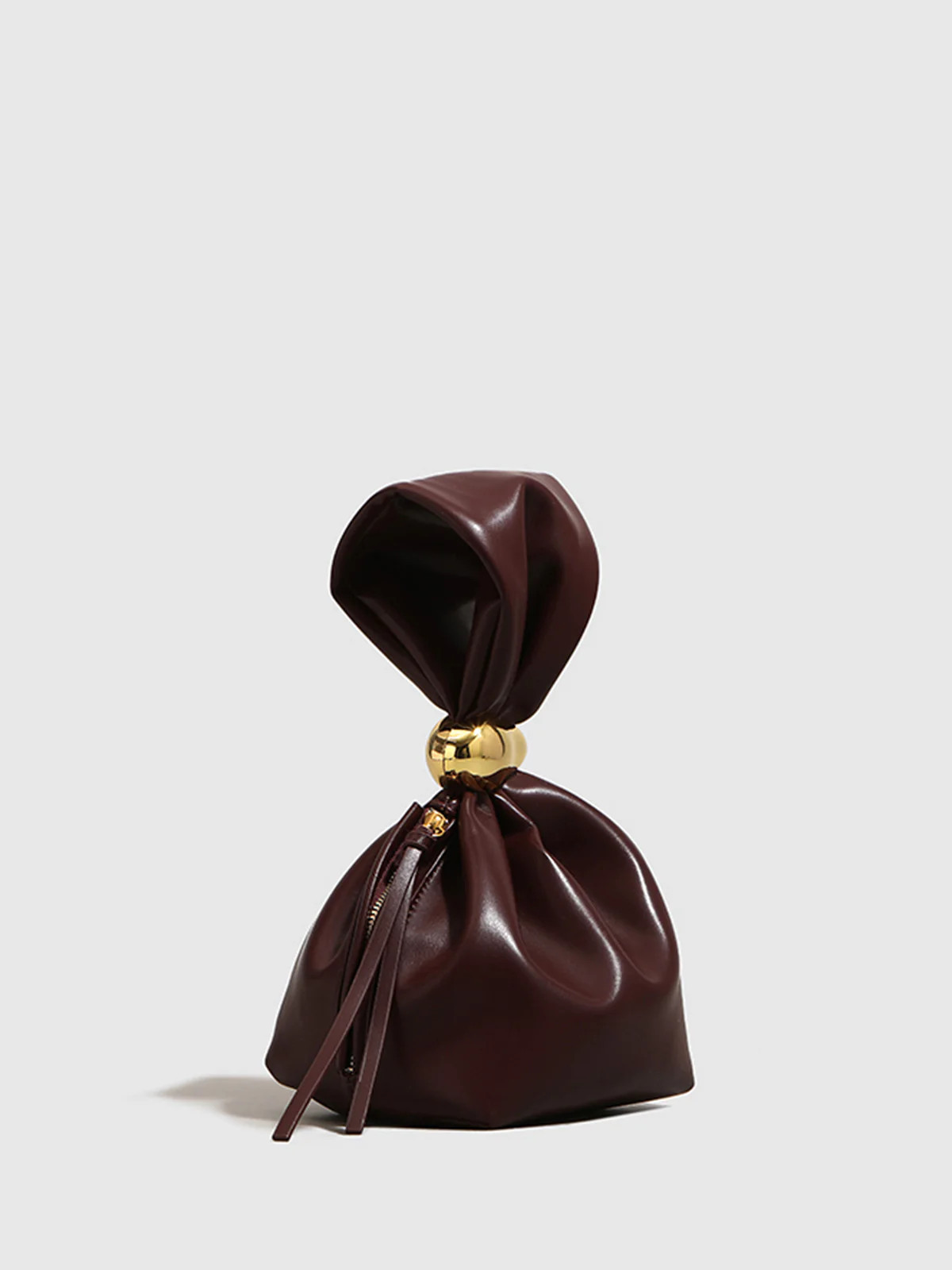 Simple Oval-Ring Drawstring Bucket Bag | Commense