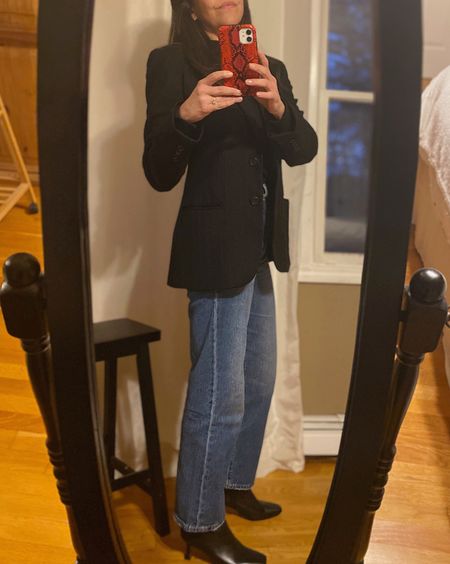 An oversized blazer is at the top of my list of investment pieces.  Always size up!